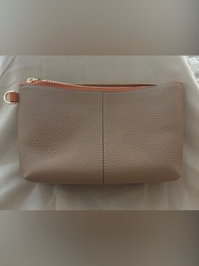 Maison de Sabre Flare Cosmetic Pouch with Orange Trim